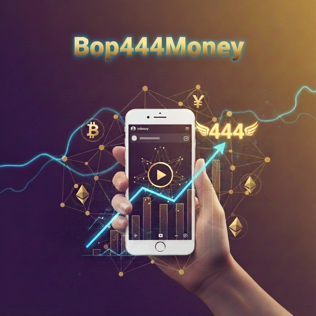 Bop444Money concept showing digital entrepreneurship, financial growth, and online success strategies