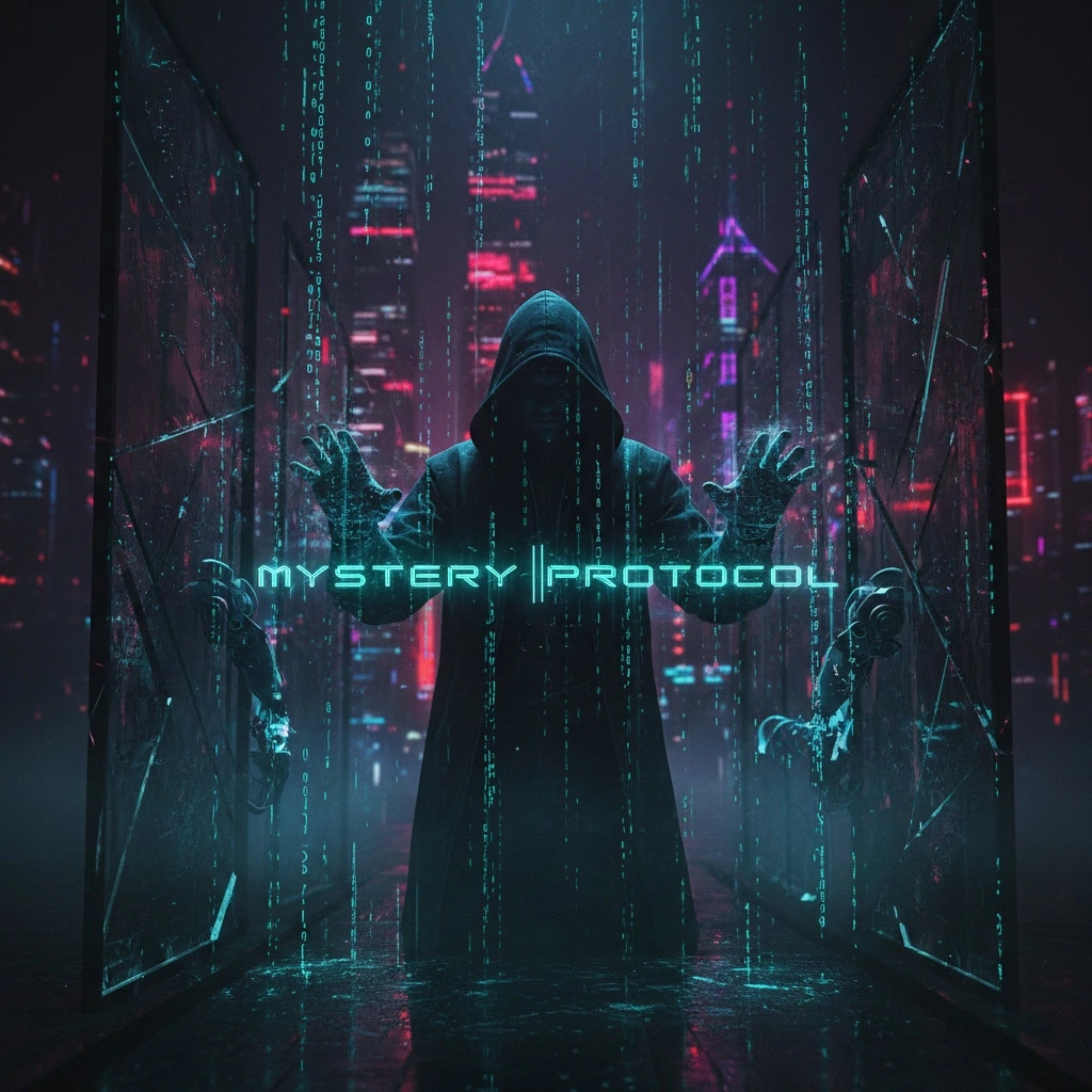 KZ43X9NNJM65 digital framework visualization with flowing data streams and network connections