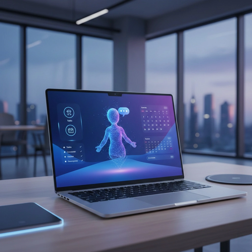 YourAssistantLive.com digital AI assistant platform interface with modern tech elements and productivity features