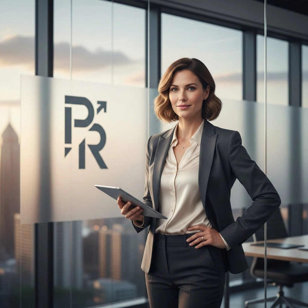 Modern PR communication concept with flowing digital networks representing Mila Volovich's innovative approach to public relations