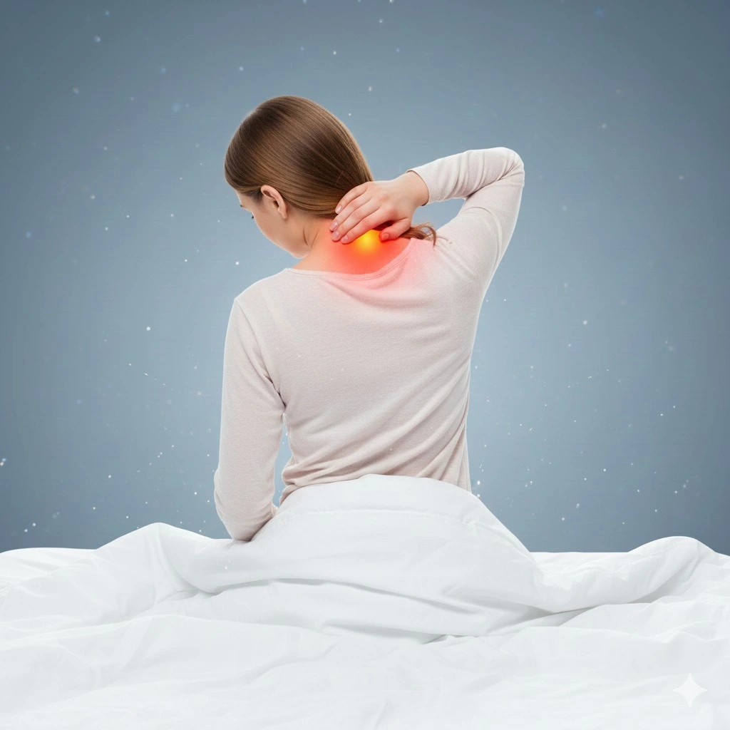 Abstract representation of chronic muscle pain and nerve pathways illustrating inomyalgia condition concept
