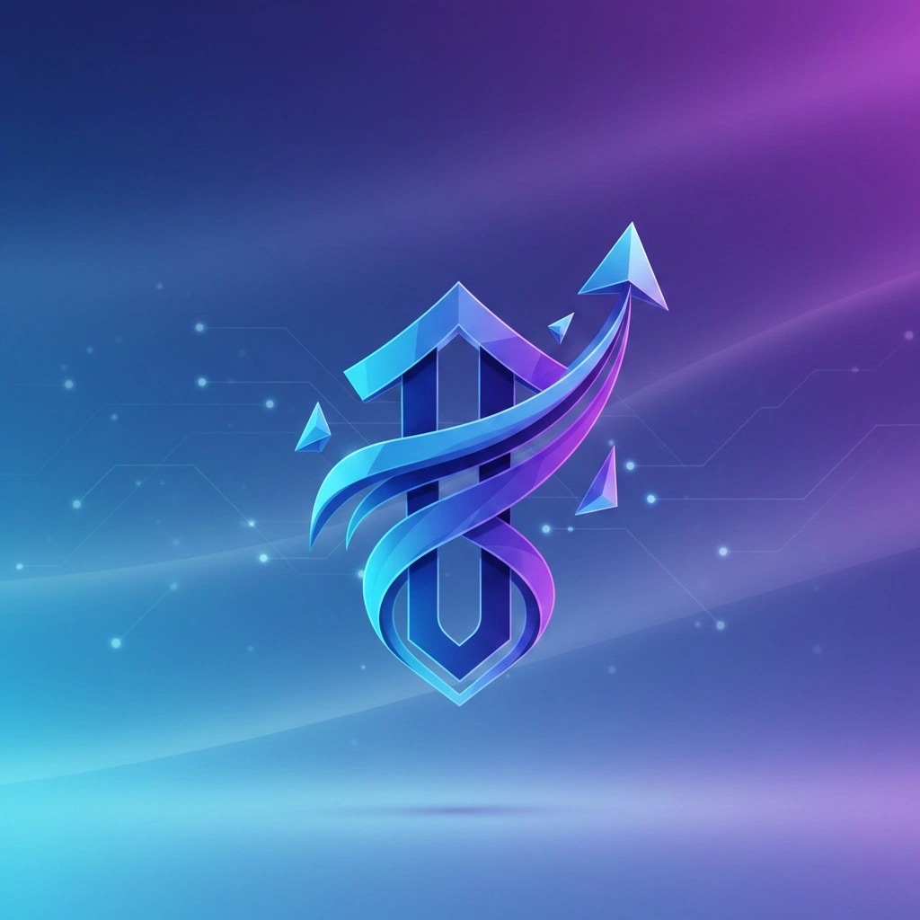 Rosboxar digital innovation concept with modular geometric shapes and connected network design in modern gradient colors