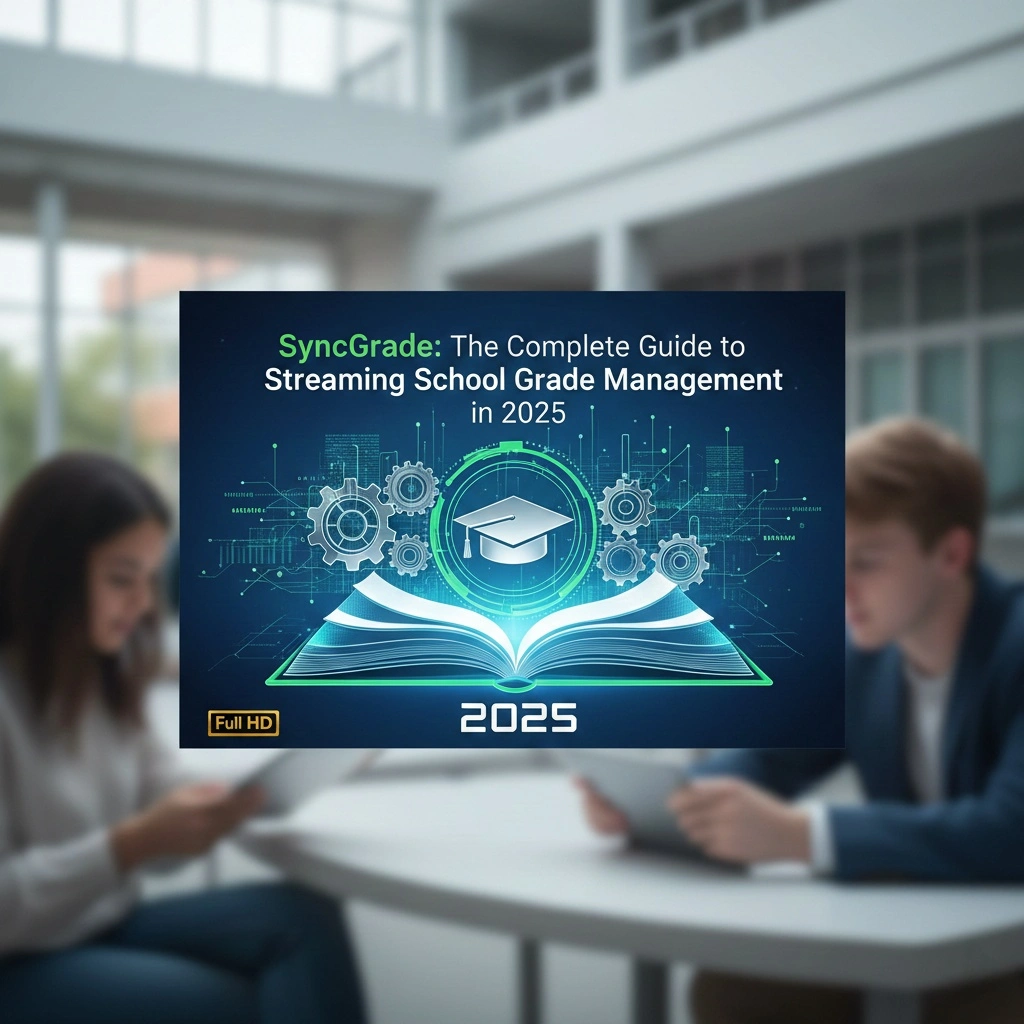 SyncGrade grade management platform connecting classroom tools to student information systems with digital data flow
