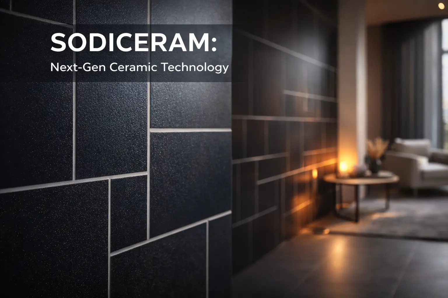 Sodiceram sodium-infused ceramic tiles showcasing durability and modern design in contemporary architectural setting
