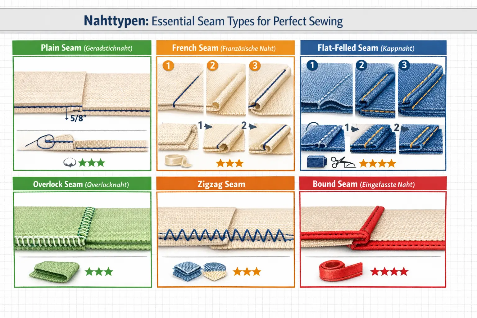 Nahttypen: The Seam Types That Transform Good Sewing Into Great Craftsmanship