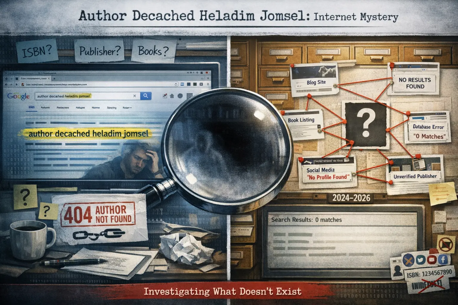 uthor decached heladim jomsel representing internet mystery with no verifiable books or published works found in databases