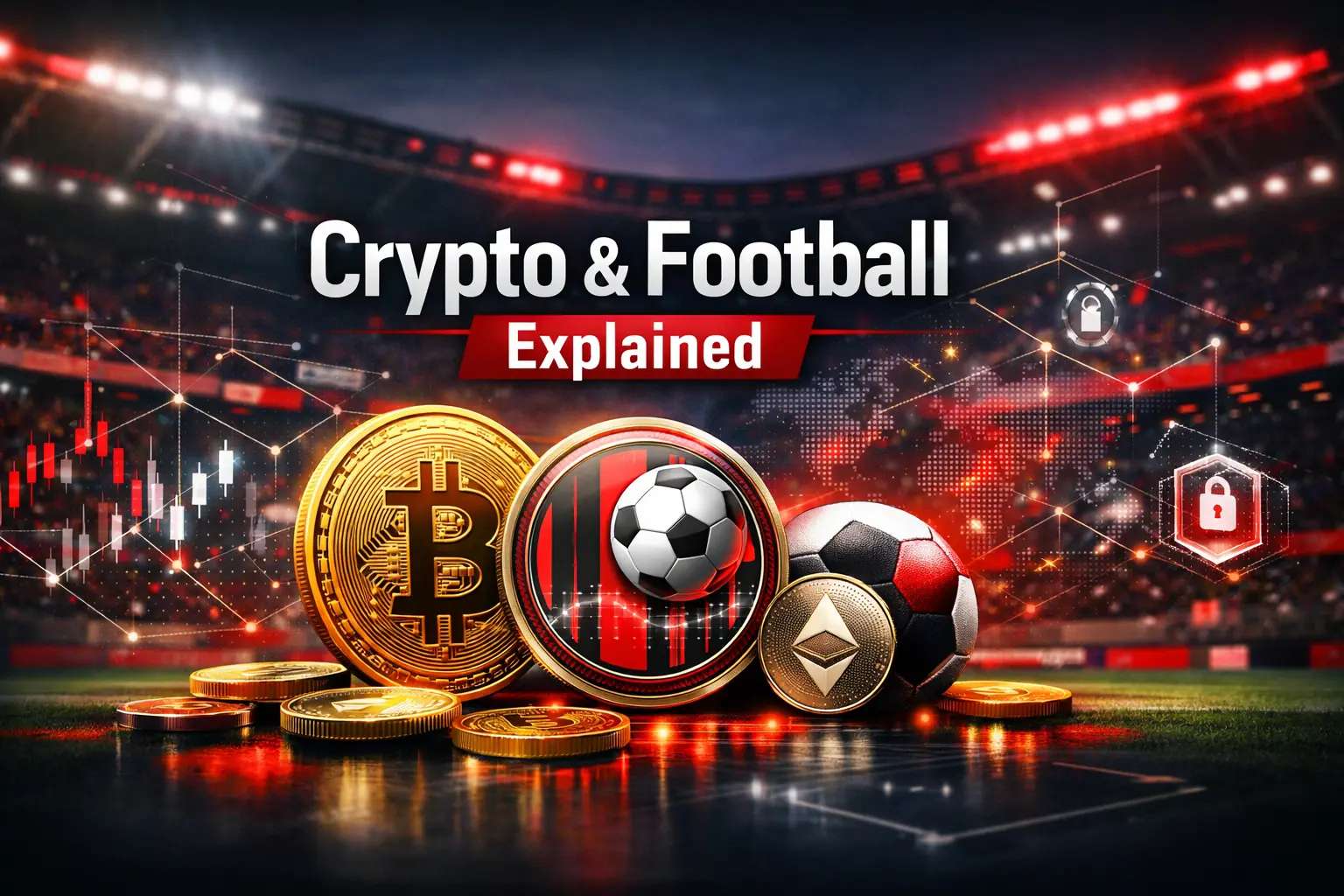crypto30x.com ac milan concept showing football club branding with digital crypto coins and blockchain interface